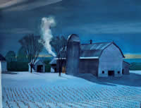 Early Morning in the Barn by Paul Dudek 